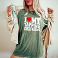 I Love My Yapping Girlfriend レディースオーバーサイズコンフォートTシャツ Moss