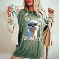 Maltese Mommyマルチーズ ママ 犬 お母さん 母の日 お母さん スウィート・マルチーズ レディースオーバーサイズコンフォートTシャツ Moss