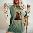 Mama Bearママベア ママベア 母の日 グリズリー ママベア レディースオーバーサイズコンフォートTシャツ Moss