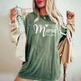 Mama Heart Est2022 Cute Pregnancy New Moms & Mothers-To-Be Women's Oversized Comfort T-Shirt Moss