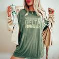 Mississippi Delta Blues Intage Retro Envejecida Camiseta extragrande cómoda para mujer Moss