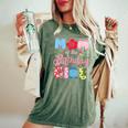 Mom Of The Birthday Girl Family Summer Beach Birthday Party Women's Oversized Comfort T-Shirt Moss Mom Of The Birthday Girl Family Summer Beach Birthday Party Women's Oversized Comfort T-Shirt Moss