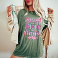 Mother's Day Blessed To Be Called Mom And Nana Flowers Women's Oversized Comfort T-Shirt Moss