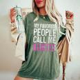My Favorite People Call Me Auntie 母の日シャツ レディースオーバーサイズコンフォートTシャツ Moss