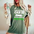 My Other Car Is Autonomally Drived Tech ユーモア レディースオーバーサイズコンフォートTシャツ Moss