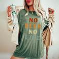 No Beer No Life Lover ファン ヴィンテージスタイル ラガー 生ビール レディースオーバーサイズコンフォートTシャツ Moss
