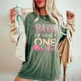 Papa Of Miss Onederful Girls 1歳の誕生日 マッチングファミリー レディースオーバーサイズコンフォートTシャツ Moss