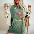 Parrot Sloth Turtle Vacation Tropical Pura Vida Costa Rica Women's Oversized Comfort T-Shirt Moss