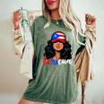 Puerto Rican Girl Puerto Rico Flag Proud Boricua Women Women's Oversized Comfort T-Shirt Moss