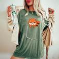 Red Panda In A Bag Cute Love レッドパンダバッグ レディースオーバーサイズコンフォートTシャツ Moss
