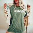 Trump Always Chickens Out Taco レディースオーバーサイズコンフォートTシャツ Moss