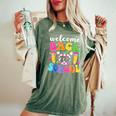 Welcome Back To School Teacher Happy First Day Of School Women's Oversized Comfort T-Shirt Moss
