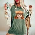ひなビタスタンプ まり花03「ふおおお…」 レディースオーバーサイズコンフォートTシャツ Moss