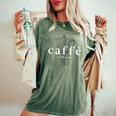 イタリアンカフェ Il Caffè Èita Coffee Is Life バリスタラテ 2 レディースオーバーサイズコンフォートTシャツ Moss