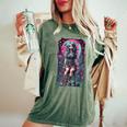オカルト ゴシック E-Girl ゴスガール 美的 アニメ デザイン レディースオーバーサイズコンフォートTシャツ Moss