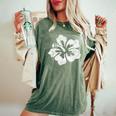 ハワイ ハイビスカス 花 ハワイアン レディースオーバーサイズコンフォートTシャツ Moss