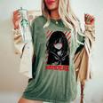 ヤンデレ アニメ 女の子 かわいい エモ ゴス オタク アニメ マンガ好き レディースオーバーサイズコンフォートTシャツ Moss