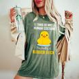 ラバーダックシャツ I'm Really A Rubber Duck レディースオーバーサイズコンフォートTシャツ Moss