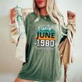 レトロ 45歳 ヴィンテージ 1980年6月 45歳の誕生日 男性 女性 レディースオーバーサイズコンフォートTシャツ Moss
