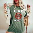 消防士 消防士 キッズ ユース 大人 男の子 女の子 レディースオーバーサイズコンフォートTシャツ Moss
