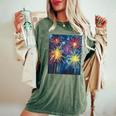 祭りのための花火ショー レディースオーバーサイズコンフォートTシャツ Moss