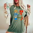美しい笑顔のベトナムの女の子、旗とベトナムの地図 レディースオーバーサイズコンフォートTシャツ Moss