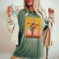 花瓶 オディロン・ルドン 絵画 シンボリズム 花ase Flowers Odilon Redonymbolism レディースオーバーサイズコンフォートTシャツ Moss
