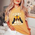 43歳の誕生日プレゼントのアイデアbeerthdayビール レディースオーバーサイズコンフォートTシャツ Mustard