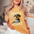 Beagle Mommyビーグル ママ フンデ ママについてつぶやく イングリッシュ・ビーグル ママ レディースオーバーサイズコンフォートTシャツ Mustard
