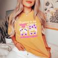 Her Biggest Fan Gymnastics Aunt Of A Gymnast Auntie Women's Oversized Comfort T-Shirt Mustard