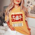 My Favorite Cheerleader Calls Me Mom Cheer Mom Women's Oversized Comfort T-Shirt Mustard