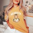 Barista Coffee Lover Espresso Caffeine レディースオーバーサイズコンフォートTシャツ Mustard