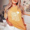 Girl Loves Diesel メカニックシャツ 面白いバレンタインデーギフト レディースオーバーサイズコンフォートTシャツ Mustard