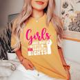 Girls Just Want To Have Fundamental Rights レディースオーバーサイズコンフォートTシャツ Mustard