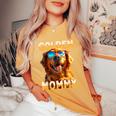 Golden Mommyゴールデン・ママ 母の日 ゴールデンレトリバー・ママ レディースオーバーサイズコンフォートTシャツ Mustard