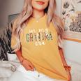 In My Grandma Era Leopard Letter Print Grandma Women's Oversized Comfort T-Shirt Mustard