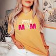 Groovy Spider Mom Matching Family Party Mama Women's Oversized Comfort T-Shirt Mustard