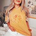 Grow Positive Thoughts Flower Women's Oversized Comfort T-Shirt Mustard