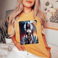 Hot Girl On 男性用 ハーフエンジェル&ハーフデーモンガール レディースオーバーサイズコンフォートTシャツ Mustard