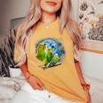 Howling At The Moon シャツ インコシャツ インコ セキセイインコ レディースオーバーサイズコンフォートTシャツ Mustard