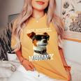 Jack Russell Mommyジャック・ラッセル ママ 母の日 お母さん ジャック・ラッセル・テリア レディースオーバーサイズコンフォートTシャツ Mustard