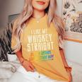 Like My Whiskeytraight Friends Lgbtq Gay Pride Proud Ally レディースオーバーサイズコンフォートTシャツ Mustard