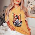 I Love Japan 東京都 日本の女の子 タトゥーアート レディースオーバーサイズコンフォートTシャツ Mustard