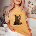 Mama Bearママベア ママベア 母の日 グリズリー ママベア レディースオーバーサイズコンフォートTシャツ Mustard