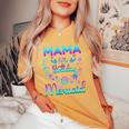 Mama Of The Birthday マーメイドファミリーマッチング レディースオーバーサイズコンフォートTシャツ Mustard