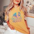 Mermaid Mom Lover Mama Mother's Day Ocean Fantasy Women's Oversized Comfort T-Shirt Mustard