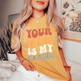 Your Mom Is My Cardio Groovy Palestra Allenamenti Regali Per Papà T-shirt comoda oversize da donna Mustard