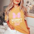 Mommy Of The Birthday Girl Cute Pink Bow Family Matching Women's Oversized Comfort T-Shirt Mustard