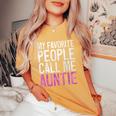 My Favorite People Call Me Auntie 母の日シャツ レディースオーバーサイズコンフォートTシャツ Mustard