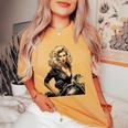 Pinup Girl バイカー オートバイ ライダー ヴィンテージ レディースオーバーサイズコンフォートTシャツ Mustard